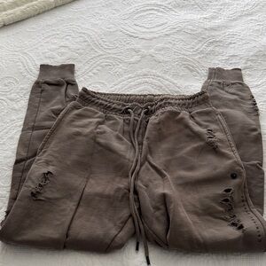 Criminal Damage Stylish Brown Joggers
